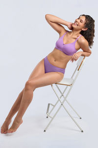 Amante Solid Non Padded All Day Comfort Super Support Bra - African Voilet — thumbnail 7
